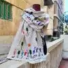 شال ريفى قطن تطريز يدوى بالخيط القطن