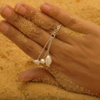 pearl tassel ring