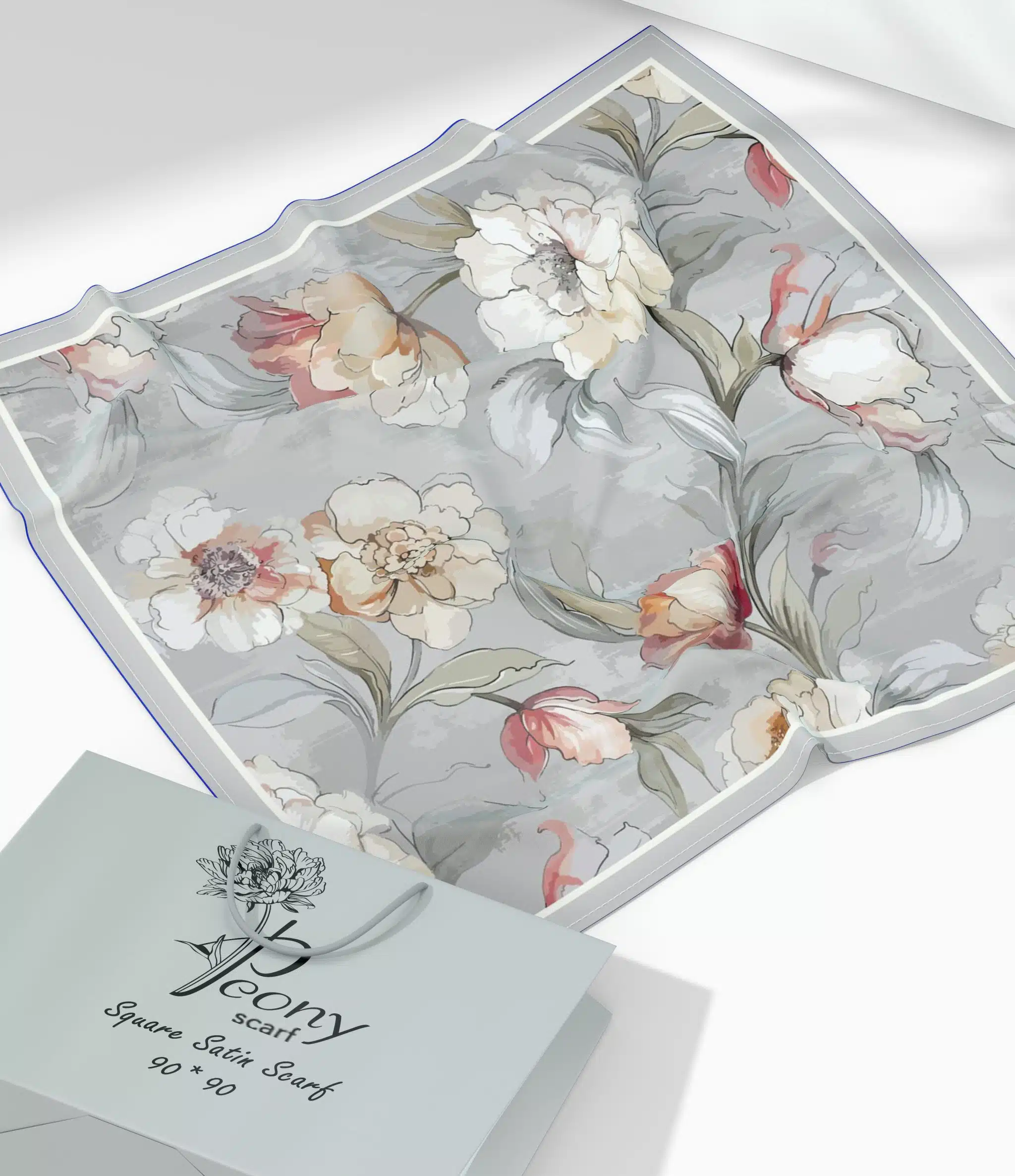 Gray Square scarf 1 Gray Square scarf