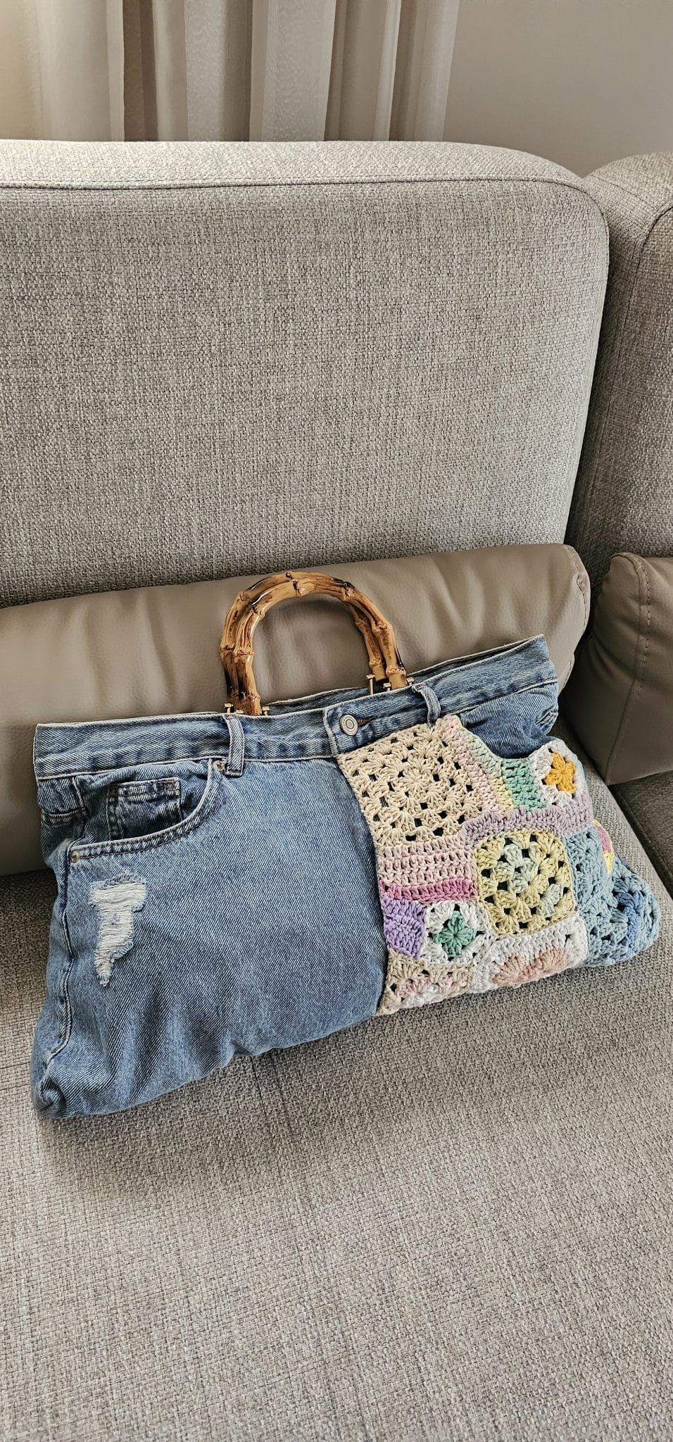 Patchwork Denim tote bag 1 Patchwork Denim tote bag