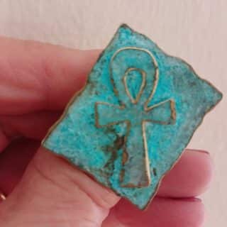 Key of life bluerust ring