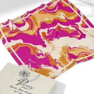 Fushia & Orange Square scarf