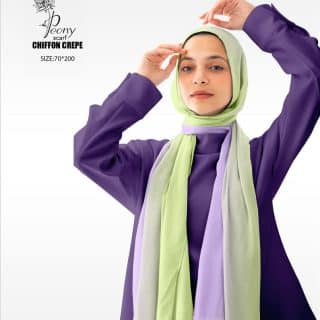 Gradient Purple & Lemon Scarf