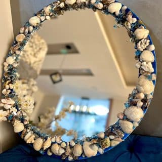 Seashells resin mirror