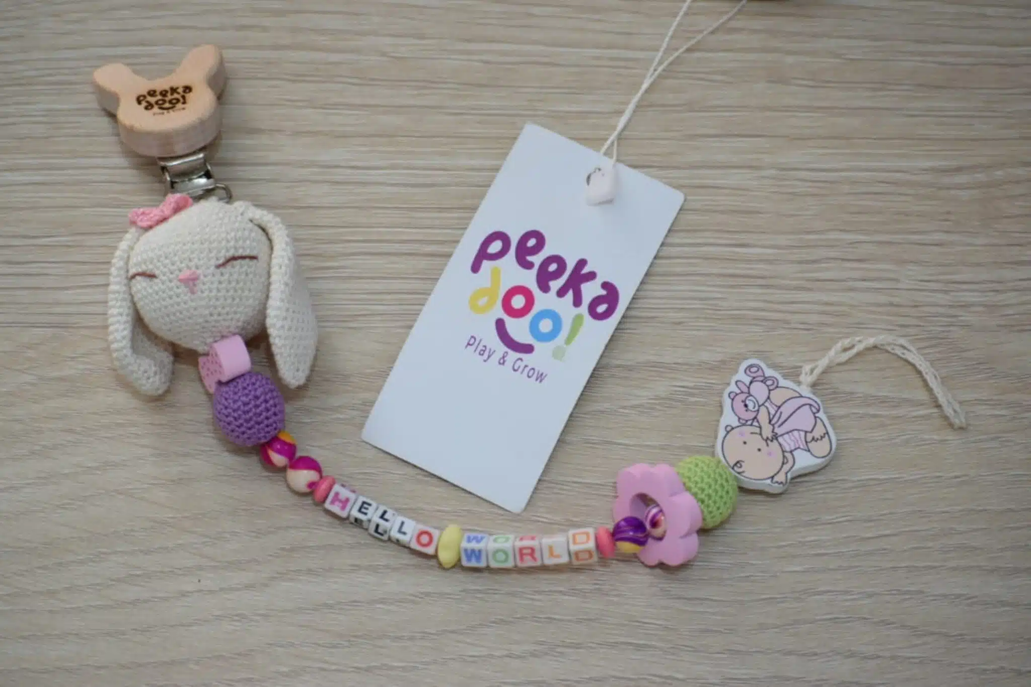 Hops The Rabbit - Pacifier Holder 2 Hops The Rabbit - Pacifier Holder