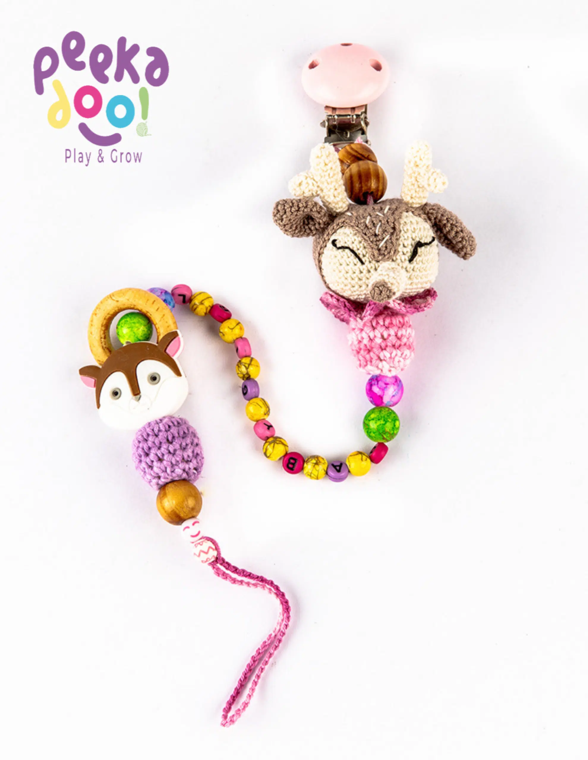 Donner The Reindeer Pacifier Holder 1 Donner The Reindeer Pacifier Holder