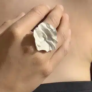 Handmade Sterling Matte Silver Ring (Code 936)