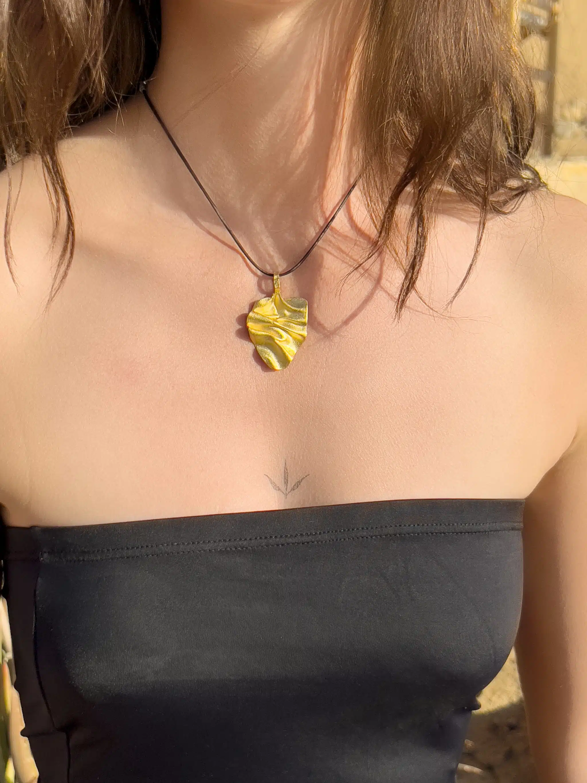 Handmade Gold Platted Sterling Silver Pendant (Code 950) 1 Handmade Gold Platted Sterling Silver Pendant (Code 950)