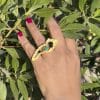 Handmade Gold Platted Sterling Silver Ring (Code 952)