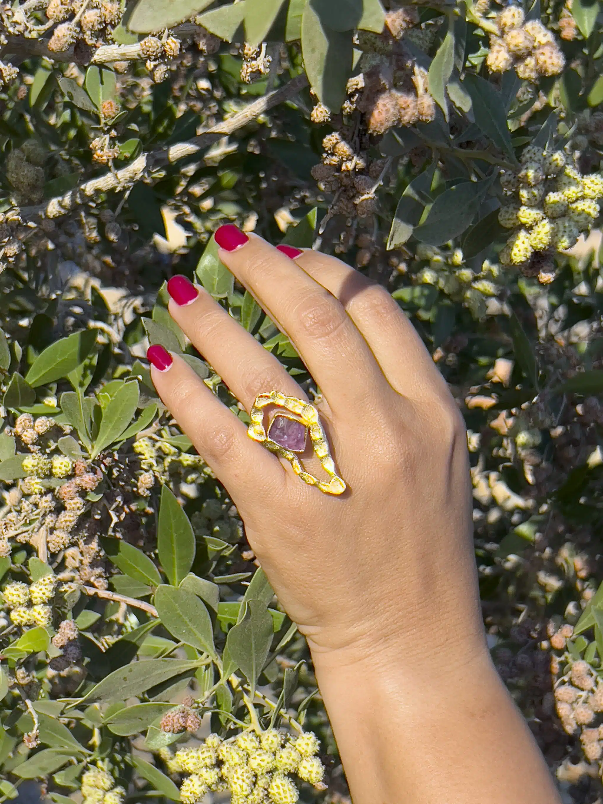 Handmade Gold Platted Sterling Silver Ring (Code 953) 1 Handmade Gold Platted Sterling Silver Ring (Code 953)