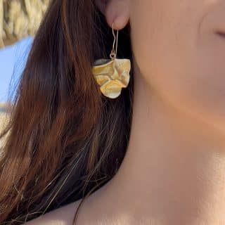 Handmade Gold Platted Sterling Silver Earring (Code 957)