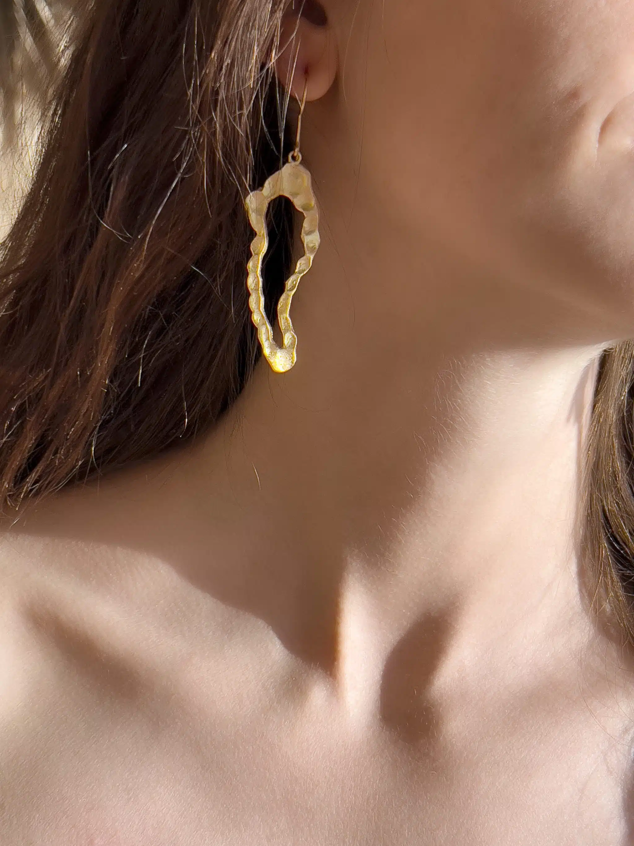 Handmade Gold Platted Sterling Silver Earring (Code 959) 1 Handmade Gold Platted Sterling Silver Earring (Code 959)