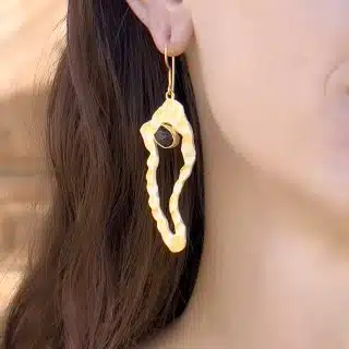 Handmade Sterling Silver Gold Platted Earring (Code 960)