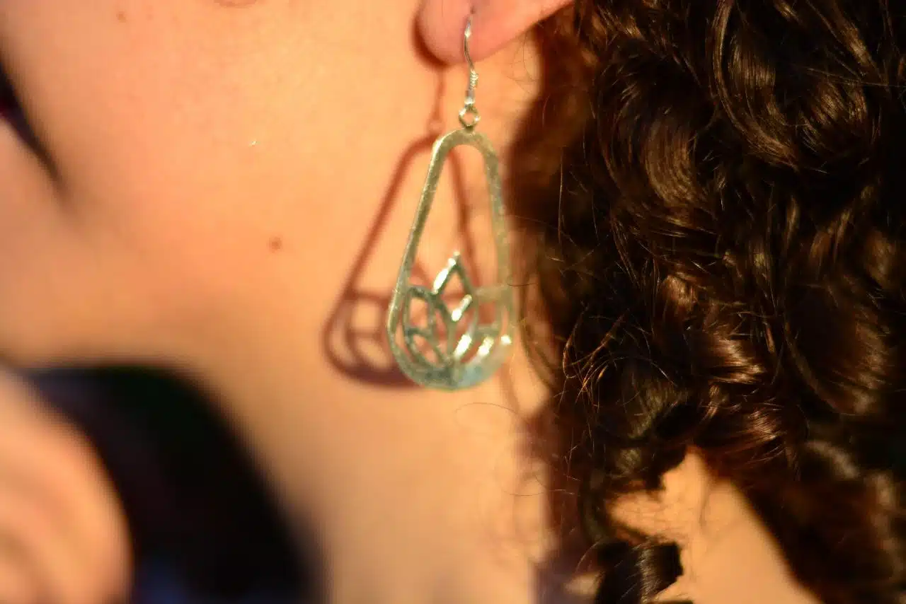 Handmade 925 Silver Lotus Earring 1 Handmade 925 Silver Lotus Earring