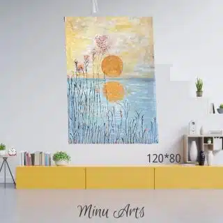 جمال الطبيعة مع روعة الشمس متوفرة بمقاس 120*80