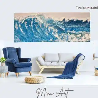 لوحة موج البحر مقاس 160*60