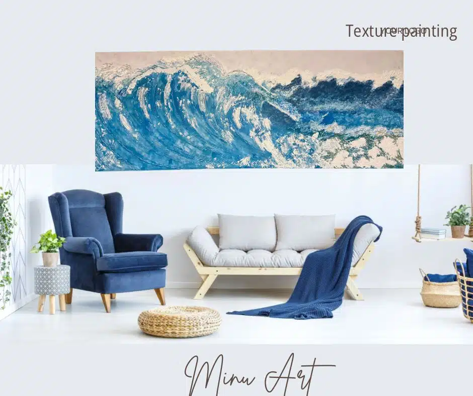 لوحة موج البحر مقاس 160*60 1 لوحة موج البحر مقاس 160*60