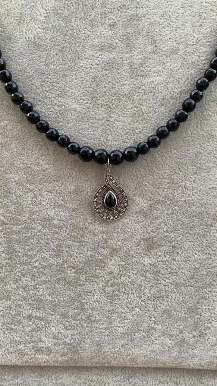 925 Silver Onyx Necklace 1 925 Silver Onyx Necklace