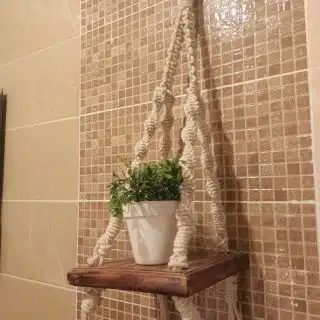 Macrame & Wood Shelf