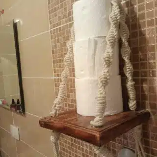 Macrame & Wood Shelf