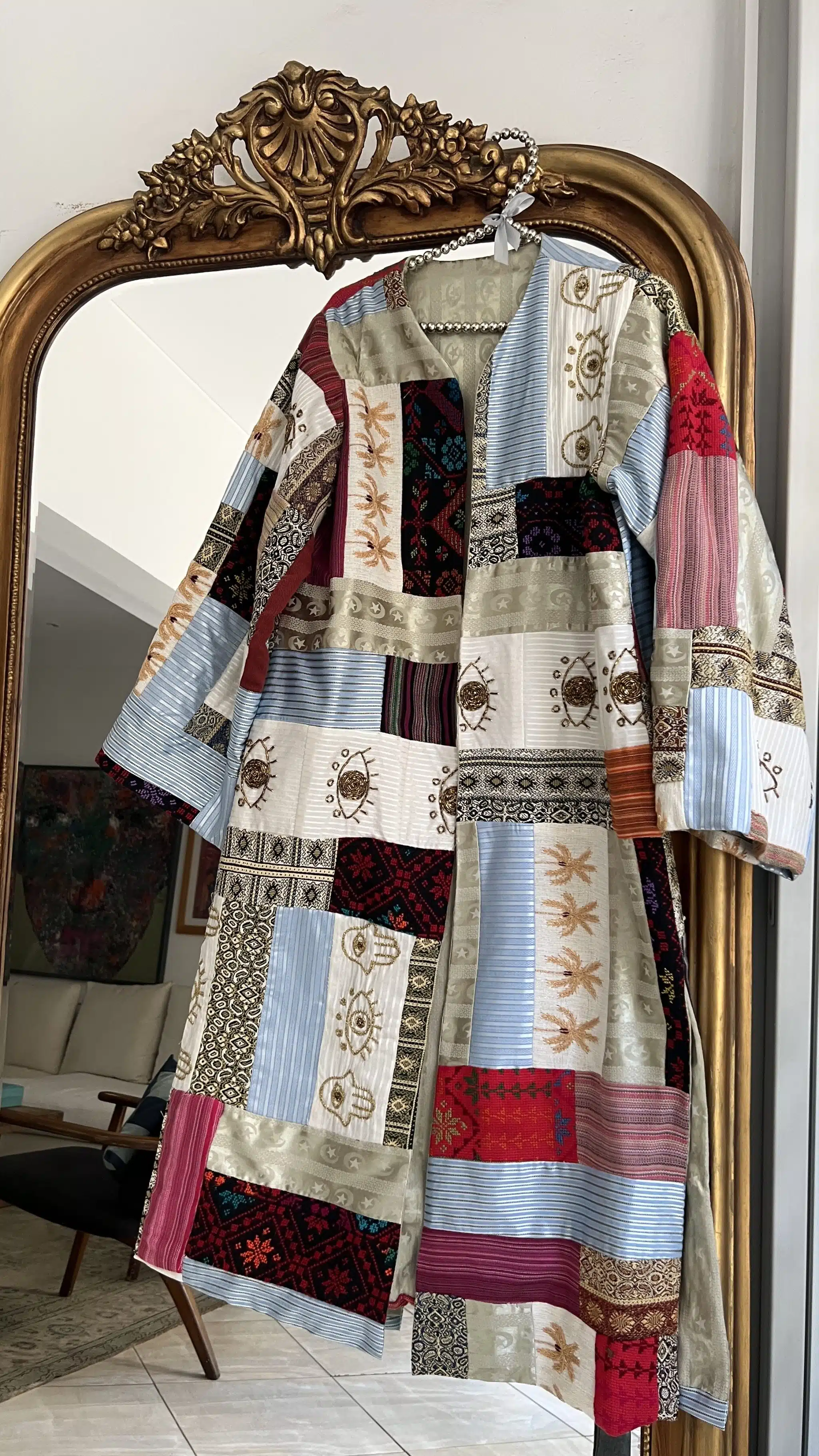 Egyptian Handmade Patchwork Kimono - Bohemian Style 1 Egyptian Handmade Patchwork Kimono - Bohemian Style