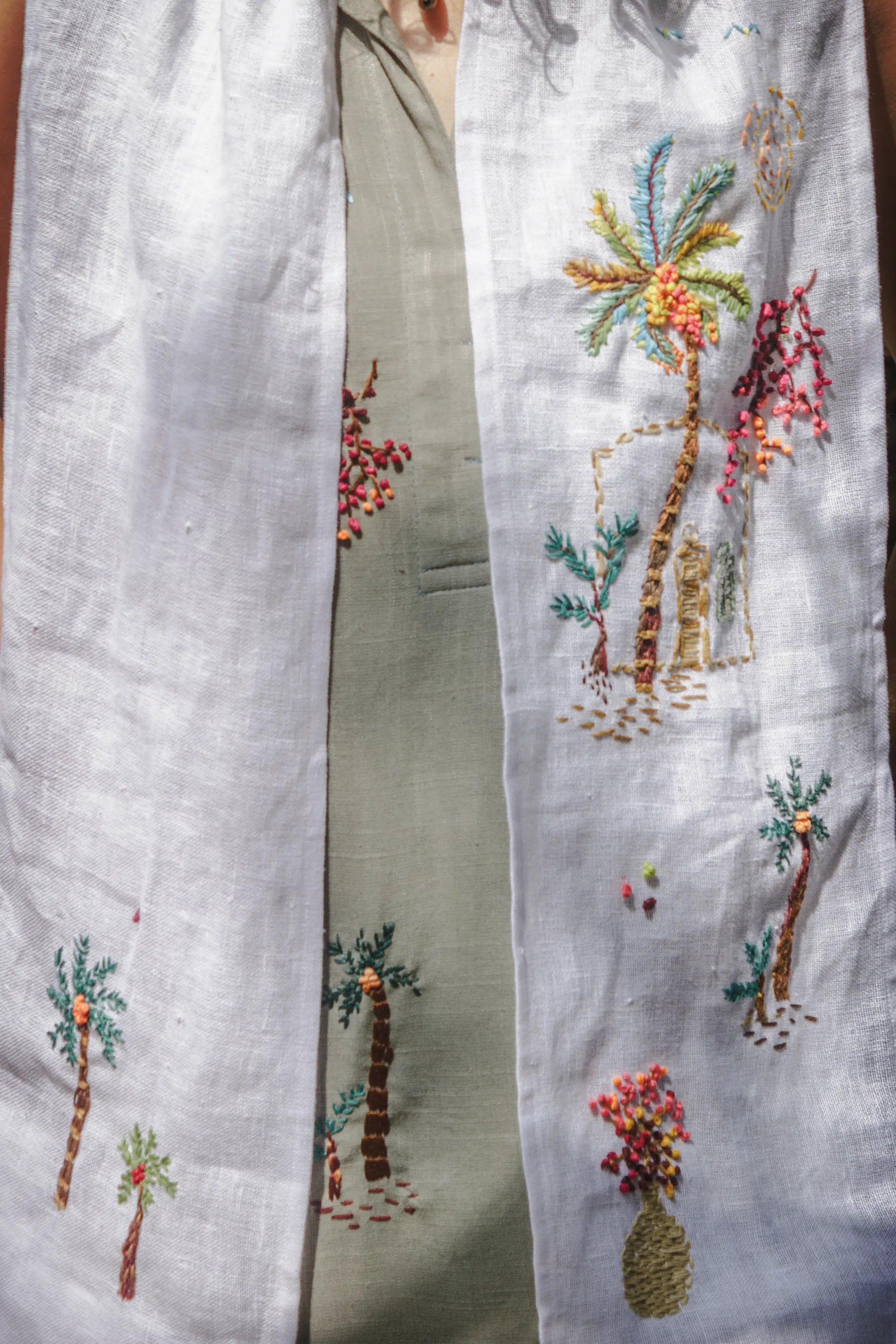 Ardi Pure Linen Scarf (White) 3 IMG 8509 1 copy