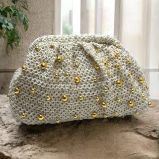 Studded whisper pouch