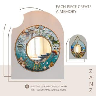 Summer house round mirror