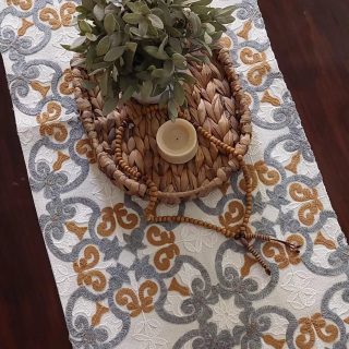 Flat White Table Runner