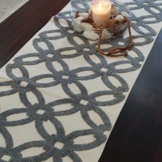 Gray XO Table Runner