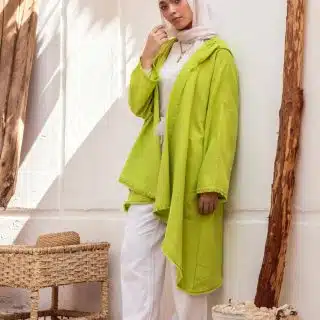 Neon Asymmetrical linen Cardigan