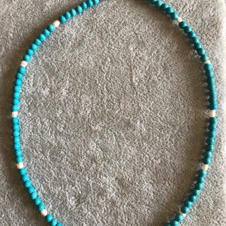 925 Silver Turquoise & Pearl Necklace