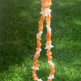 925 Silver Brown Agate & Seashells Necklace (Coastal Whisper Collection)