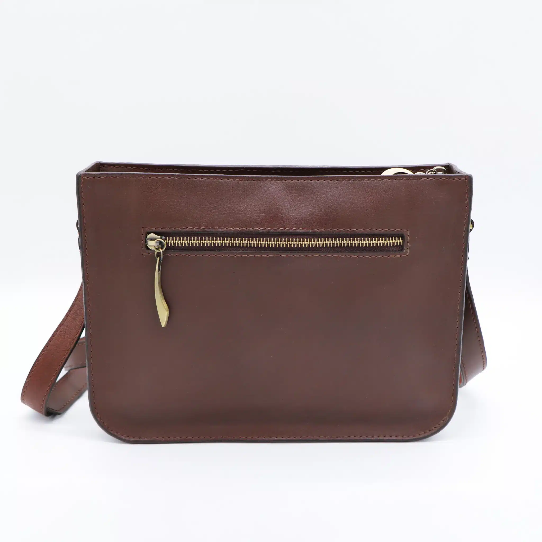 Brown genuine leather bag with colorful Cross stitching. 3 bag 2 1 1 scaled