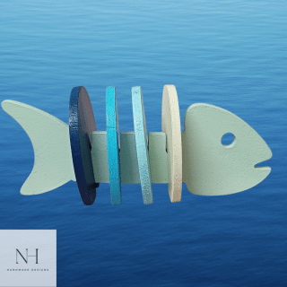 Summer set of coasters with holder