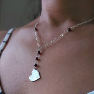 A heart necklace