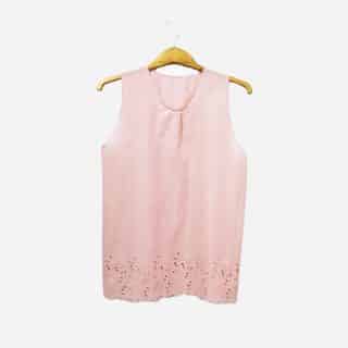 Pink Embroidered Cotton Top