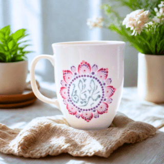 Customized mandala dots mug