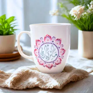 Customized mandala dots mug