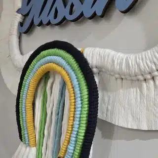 Macrame wall hanging with name