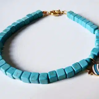 Square Turquoise stones Anklet