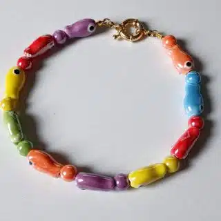 Ceramic multicolour anklet