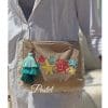 Burlap summer design cross bag & pouch