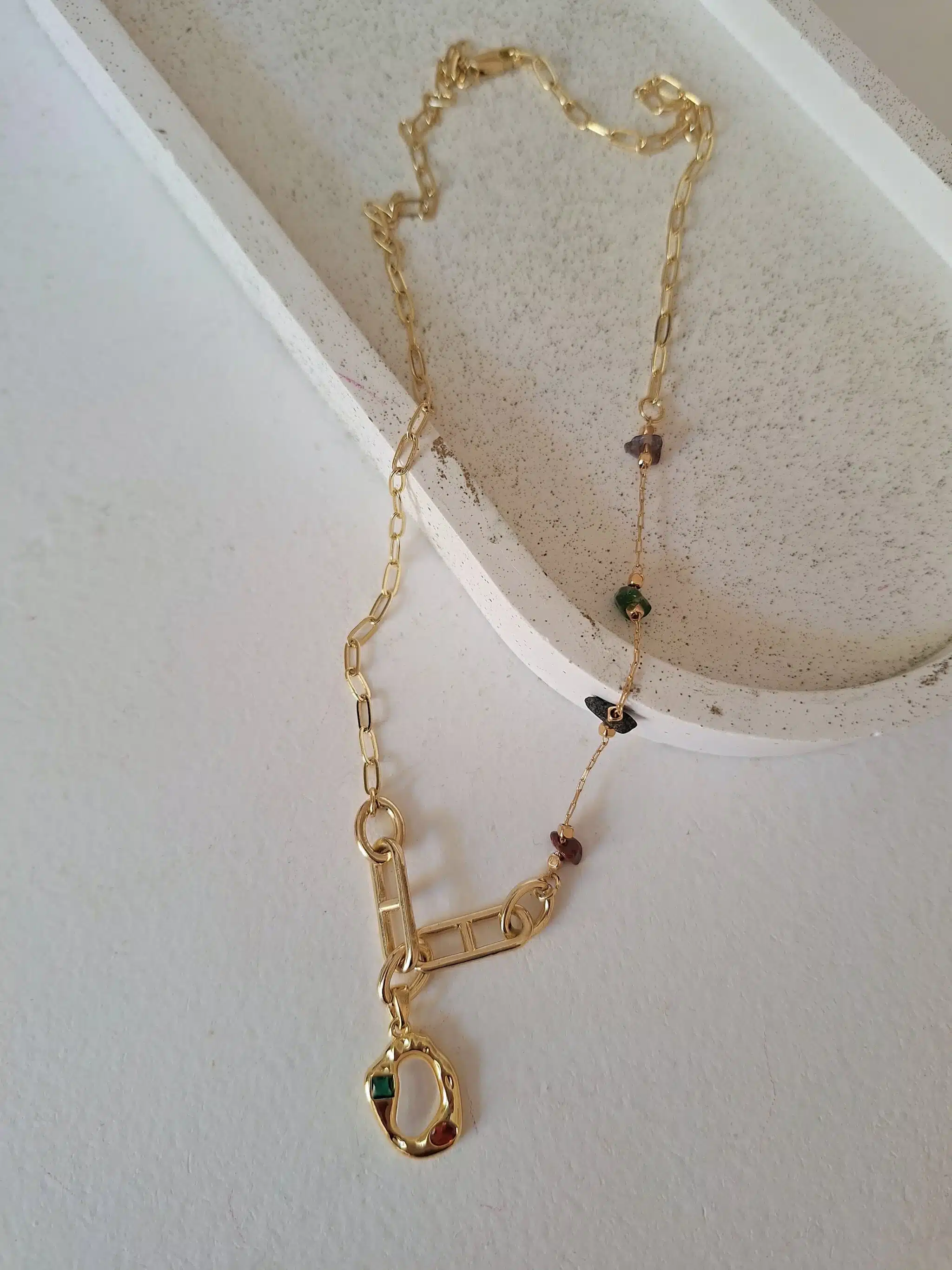 Golden opal necklace 1 Golden opal necklace