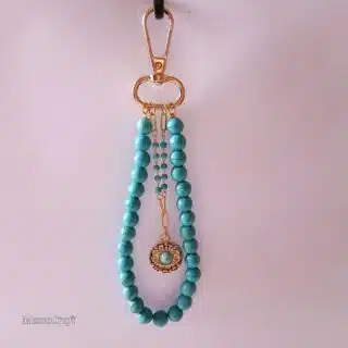 Turquoise bag charms