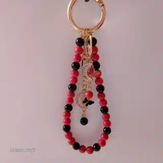 Red/black butterflies bag charms