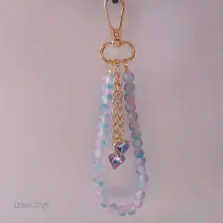Mix rose / blue bag charms