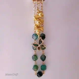 green butterfly bag charms