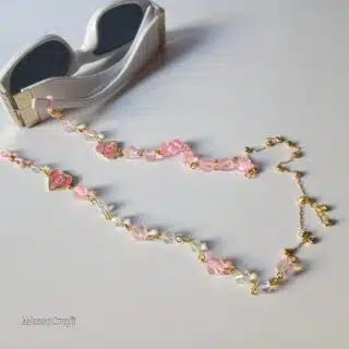 Rosy Crystal Glasses chain