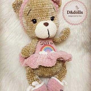 Crochet Amigurumi Plush Teddy Bear / كروشيه اميجرومي دبدوبة قطيفة